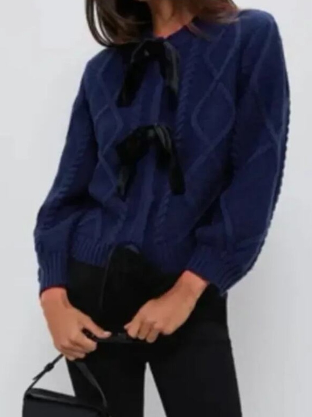 Tuckernuck HYACINTH HOUSE Velvet Bow Bea Cardigan Sz. XXS